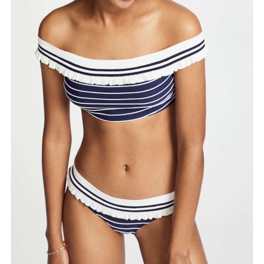 Jonathan Simkhai Ribbed Off the Shoulder Bikini